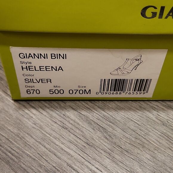 Gianni Bini Helena Silver Glam SPARKLE Heels - Picture 3 of 7